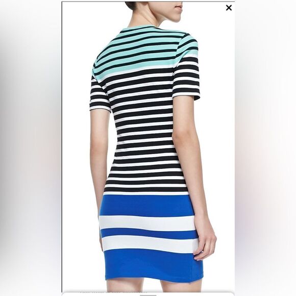 T by Alexander Wang Multi-Stripe Fitted Knit Dress - Picture 2 of 5